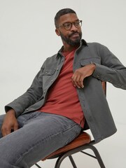 FatFace Grey Rafety Twill Shirt - Image 3 of 4