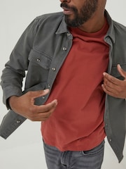 FatFace Grey Rafety Twill Shirt - Image 4 of 4