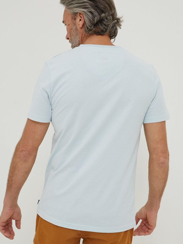 FatFace Blue Chest Stripe Bike T-Shirt - Image 2 of 5