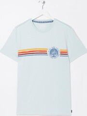 FatFace Blue Chest Stripe Bike T-Shirt - Image 5 of 5