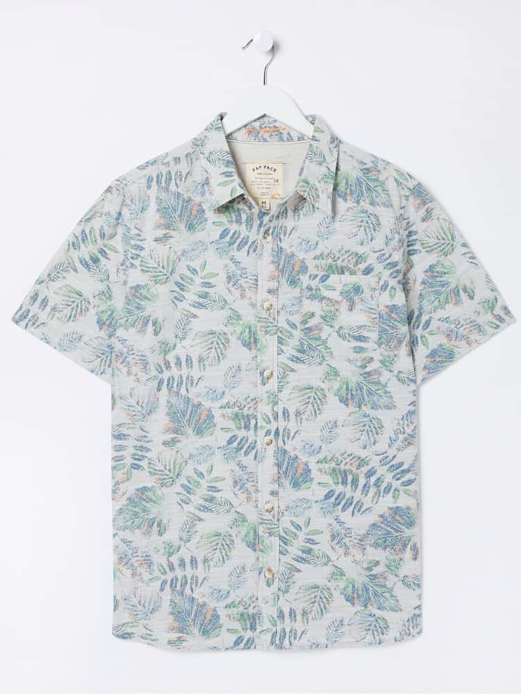 FatFace Blue National Forest Leaf Print Shirt - Image 4 of 4 FatFace Blue National Forest Leaf Print Shirt - Image 4 of 4