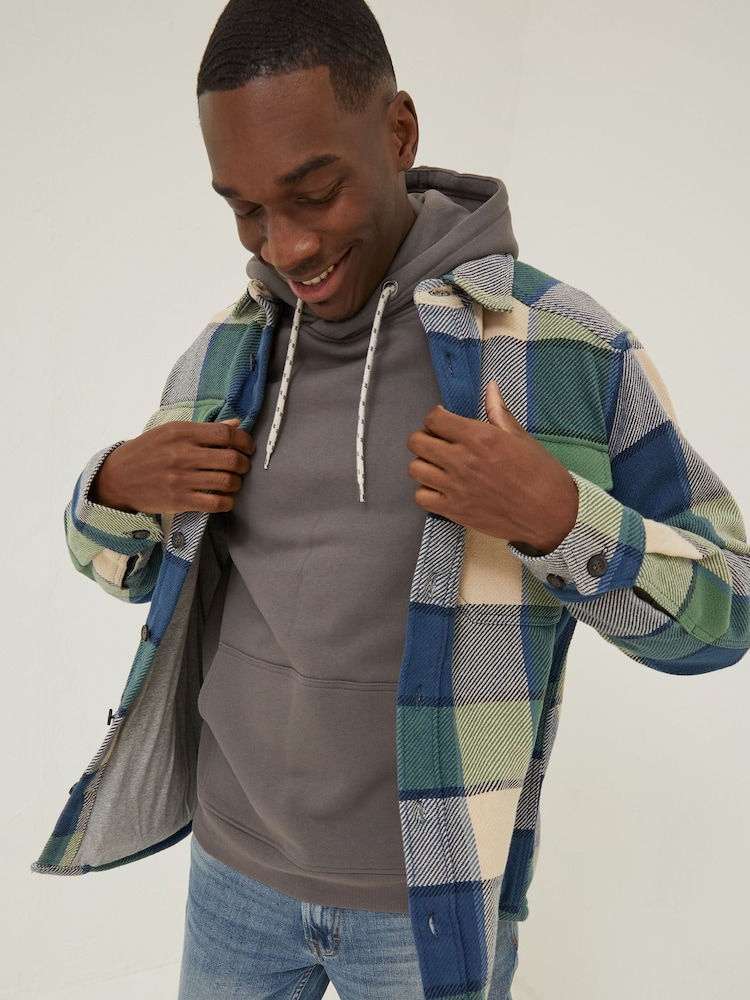 FatFace Green Ryton Buffalo Overshirt - Image 1 of 5