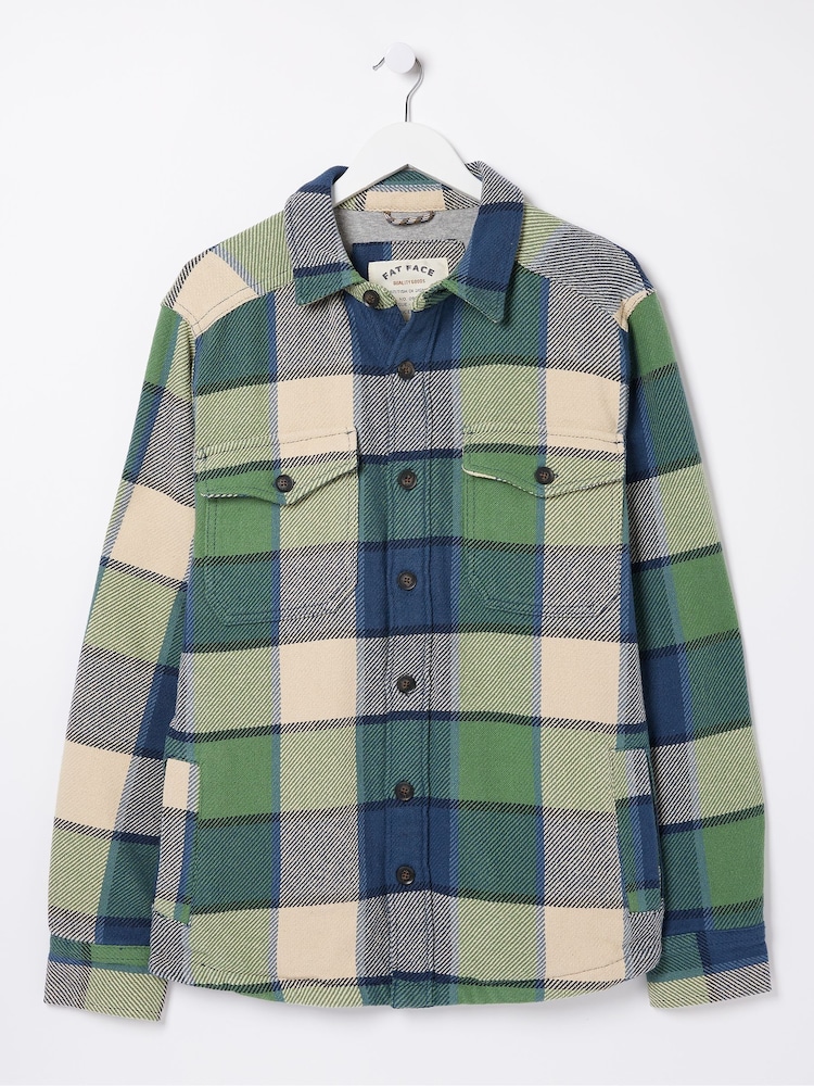 FatFace Green Ryton Buffalo Overshirt - Image 5 of 5 FatFace Green Ryton Buffalo Overshirt - Image 5 of 5