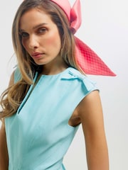 River Island Blue Sleeveless Bow Back Detail Midi Dress - Image 4 of 4