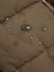Khaki Green Maternity Padded Shower Resistant Hooded Coat With Zip-Out Panel - Image 8 of 8