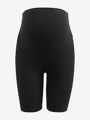 Black Maternity Ribbed Cycling Shorts - Image 5 of 7