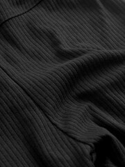 Black Maternity Ribbed Cycling Shorts - Image 7 of 7