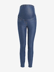 Dark Wash Maternity Denim Look Leggings - Image 5 of 6