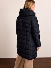 Black Maternity Padded Shower Resistant Hooded Coat With Zip-Out Panel - Image 4 of 5