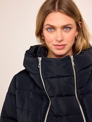 Black Maternity Padded Shower Resistant Hooded Coat With Zip-Out Panel - Image 5 of 5