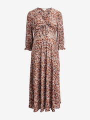Floral Maternity Ruched Front Print Dress - Image 5 of 7