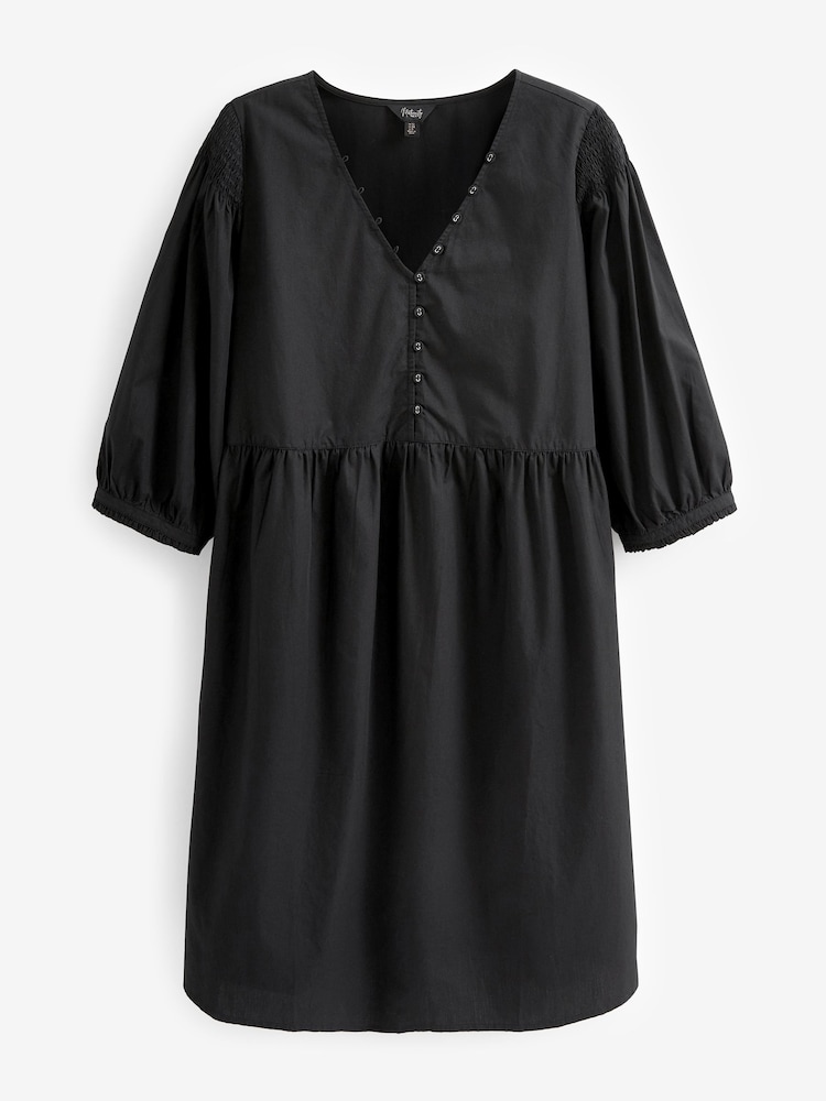 Black Maternity Nursing Smock Dress - Image 5 of 5