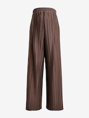 Chocolate Brown Maternity Wide Leg Plisse Trousers - Image 5 of 7
