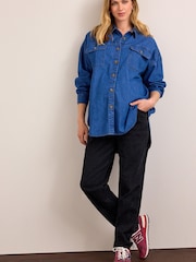 Washed Black Maternity Mom Fit Jeans - Image 1 of 8