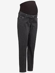 Washed Black Maternity Mom Fit Jeans - Image 6 of 8