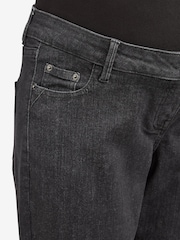Washed Black Maternity Mom Fit Jeans - Image 7 of 8