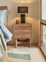 Dark Jackson Walnut Effect Bedside Table - Image 3 of 12