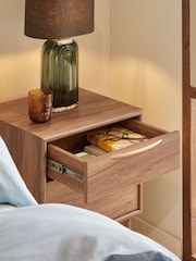 Dark Jackson Walnut Effect Bedside Table - Image 4 of 12