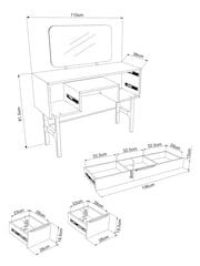 Dark Jackson Walnut Effect Dressing Table - Image 5 of 11