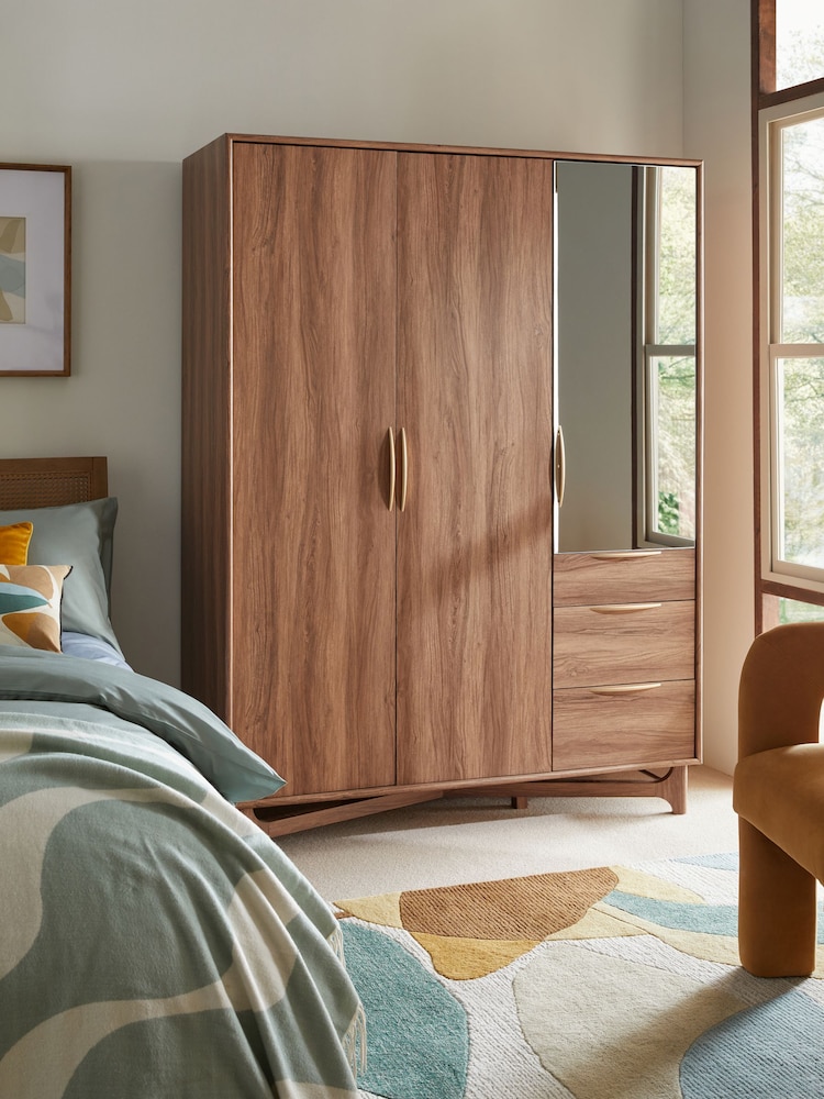 Dark Jackson Walnut Effect Wardrobe - Image 1 of 12