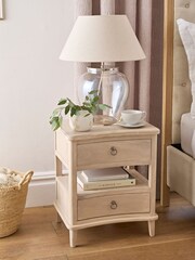 Light Natural Sadie Mango Wood Bedside Table - Image 1 of 9