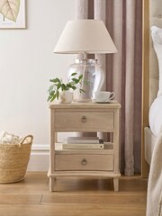 Light Natural Sadie Mango Wood Bedside Table - Image 2 of 9