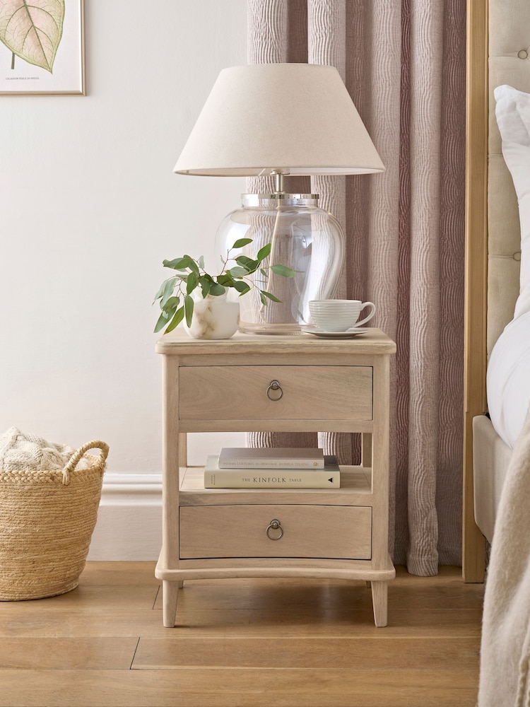Light Natural Sadie Mango Wood Bedside Table - Image 2 of 9