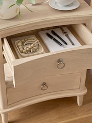 Light Natural Sadie Mango Wood Bedside Table - Image 3 of 9