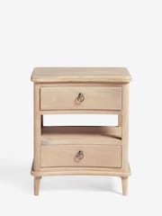Light Natural Sadie Mango Wood Bedside Table - Image 5 of 9