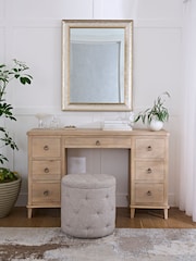Light Natural Sadie Mango Wood Storage Console Dressing Table - Image 1 of 7