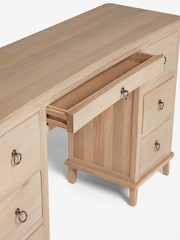 Light Natural Sadie Mango Wood Storage Console Dressing Table - Image 7 of 7