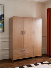Dark Natural Ellis Oak Wood Wardrobe - Image 1 of 10