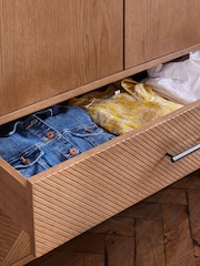 Dark Natural Ellis Oak Wood Wardrobe - Image 3 of 10