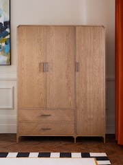 Dark Natural Ellis Oak Wood Wardrobe - Image 5 of 10