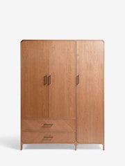 Dark Natural Ellis Oak Wood Wardrobe - Image 6 of 10