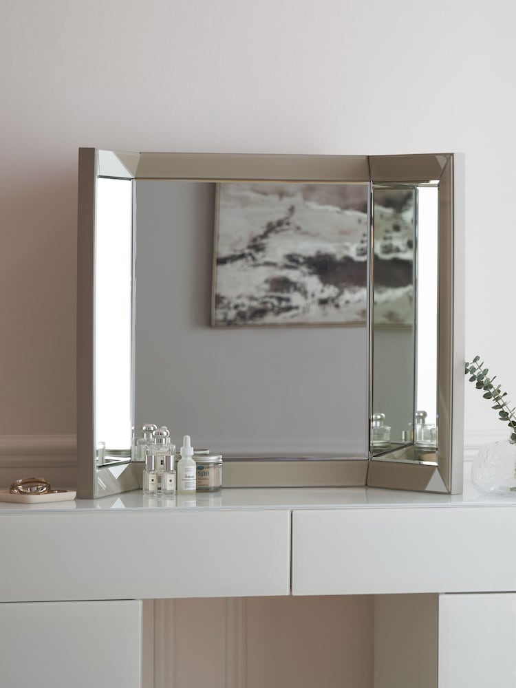 Dark Natural Sloane Collection Luxe Dressing Table Mirror - Image 1 of 5