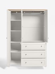 Chalk Malvern Paint Effect Triple, 3 drawers Wardrobe - Image 8 of 11
