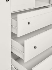 Chalk Malvern Paint Effect Triple, 3 drawers Wardrobe - Image 10 of 11