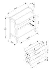 Dark Jackson Walnut Effect 3 Drawer Chest of Drawers - Image 11 of 11
