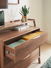 Dark Jackson Walnut Effect 3 Drawer Chest of Drawers - Image 3 of 11