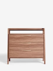 Dark Jackson Walnut Effect 3 Drawer Chest of Drawers - Image 8 of 11