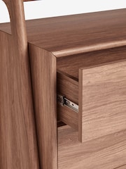 Dark Jackson Walnut Effect 3 Drawer Chest of Drawers - Image 9 of 11