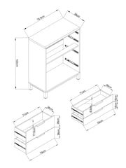 Grey Bronx Oak Effect 4 Drawer Chest of Drawers - Image 6 of 9