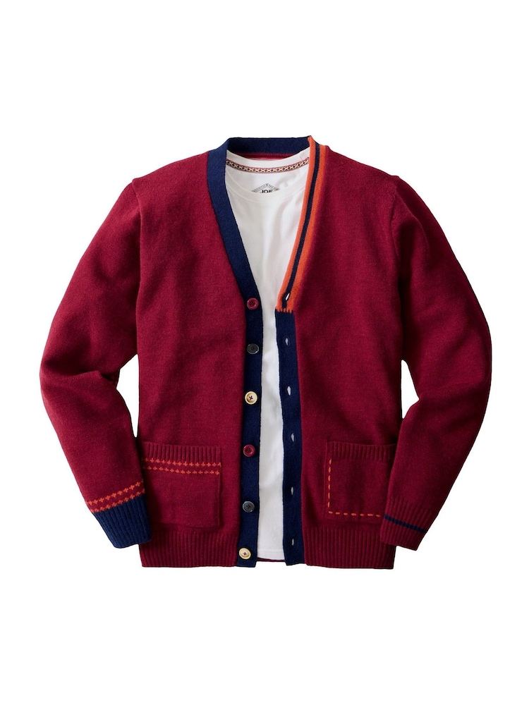 Joe Browns Red Customised Cardigan - Image 6 of 6 Joe Browns Red Customised Cardigan - Image 6 of 6