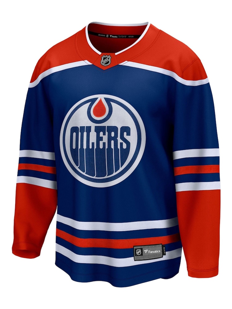 Fanatics Blue Edmonton Oilers Fanatics Branded Home Breakaway Jersey - Image 2 of 3