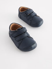 Navy Blue Standard Fit (F) Crawler Shoes - Image 1 of 5