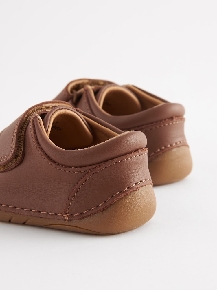 Tan Brown Standard Fit (F) Crawler Shoes - Image 2 of 5
