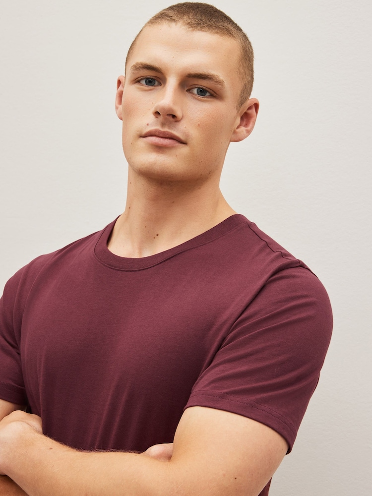 Rik färgblandning - Vanlig passform - Essential T-shirt i bomull 6 förpackning - Bild 17 av 17