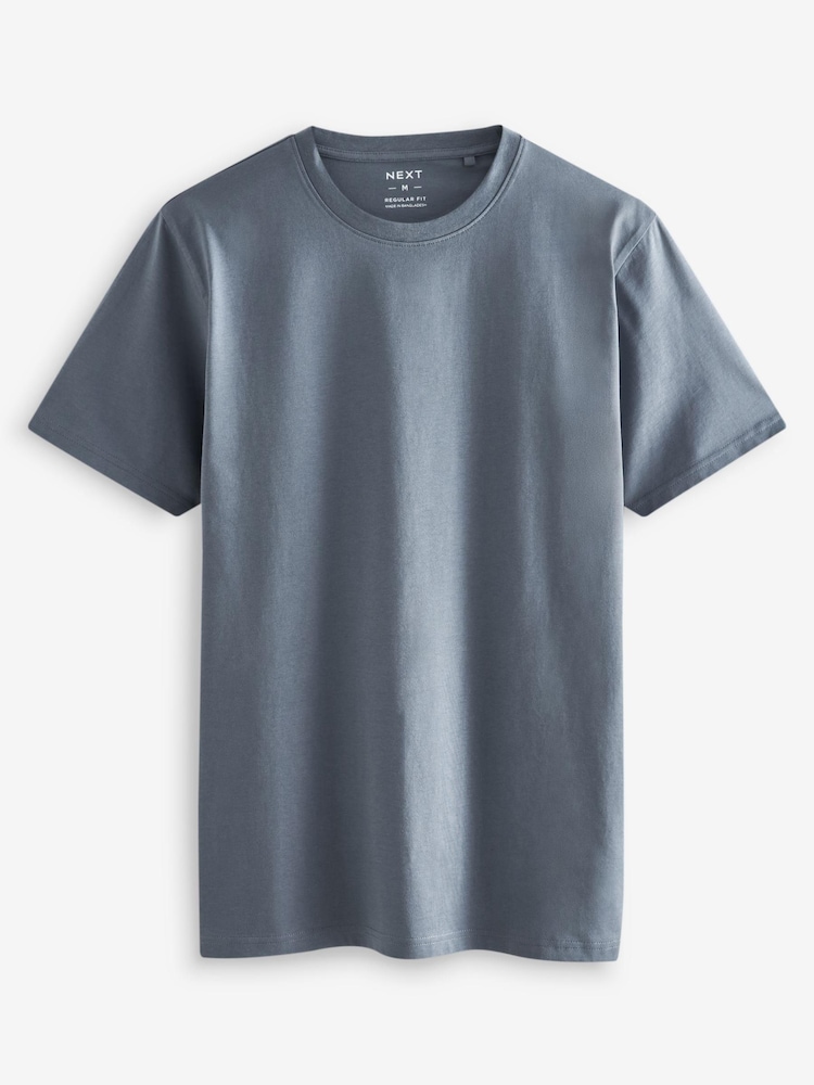 Grey/Black/Blue/Light Blue/White/Pink T-Shirts 6 Pack - Image 6 of 9