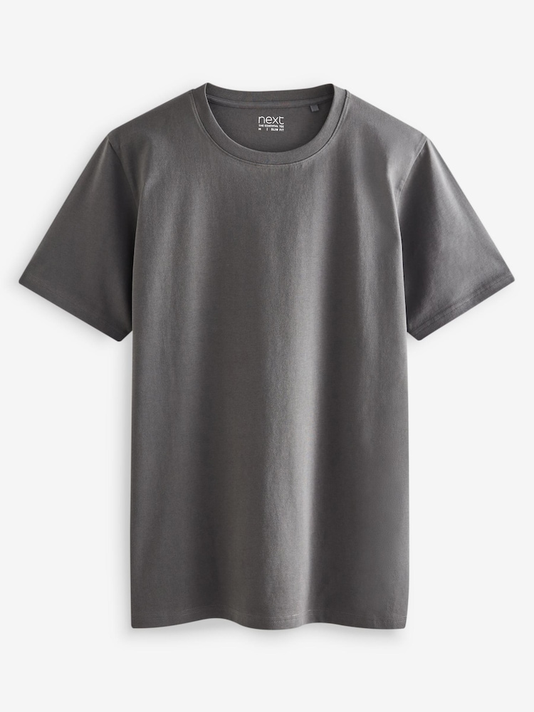 Grey/Black/Blue/Light Blue/White/Pink T-Shirts 6 Pack - Image 7 of 9